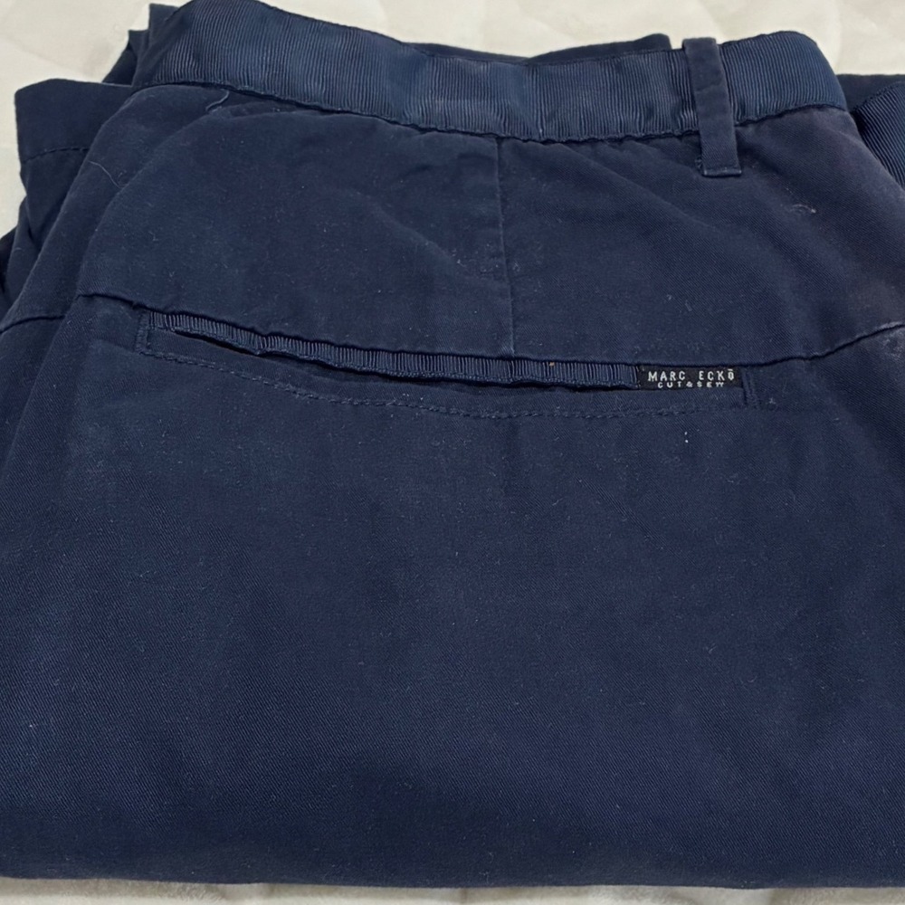 Marc Ecko Cut & Sew Navy Blue Cotton Pants‎ Men's Size 36 Casual Career